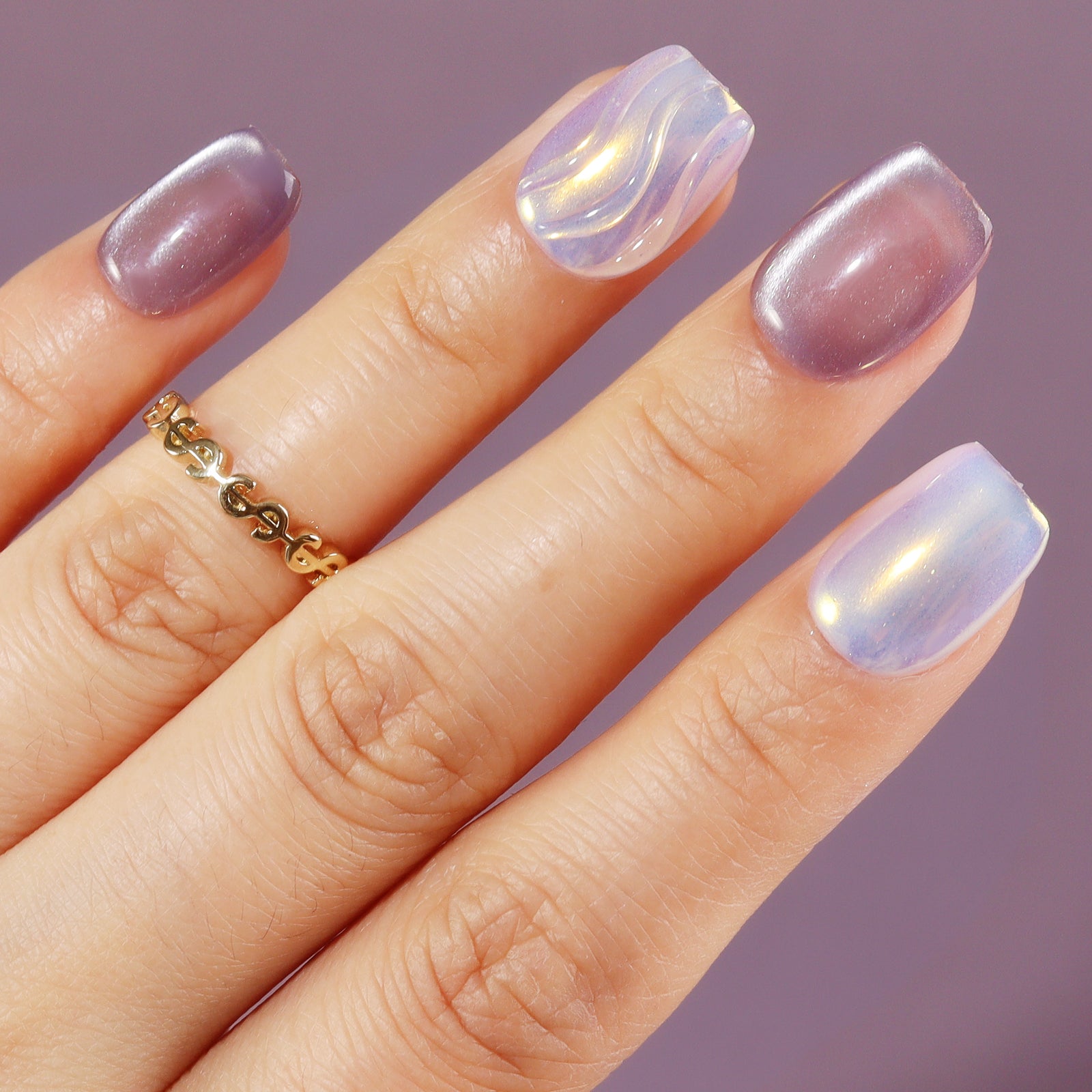 3D-aurora-shell-mermaid-chrome-press-on-nails-show