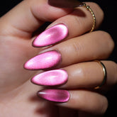 Aurora-sun-kiss-cat-eye-nail-design-deep-fushcia-magnetic-press-on-nails-show