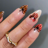 Cute-pumpkin-cat-eye-press-on-nails