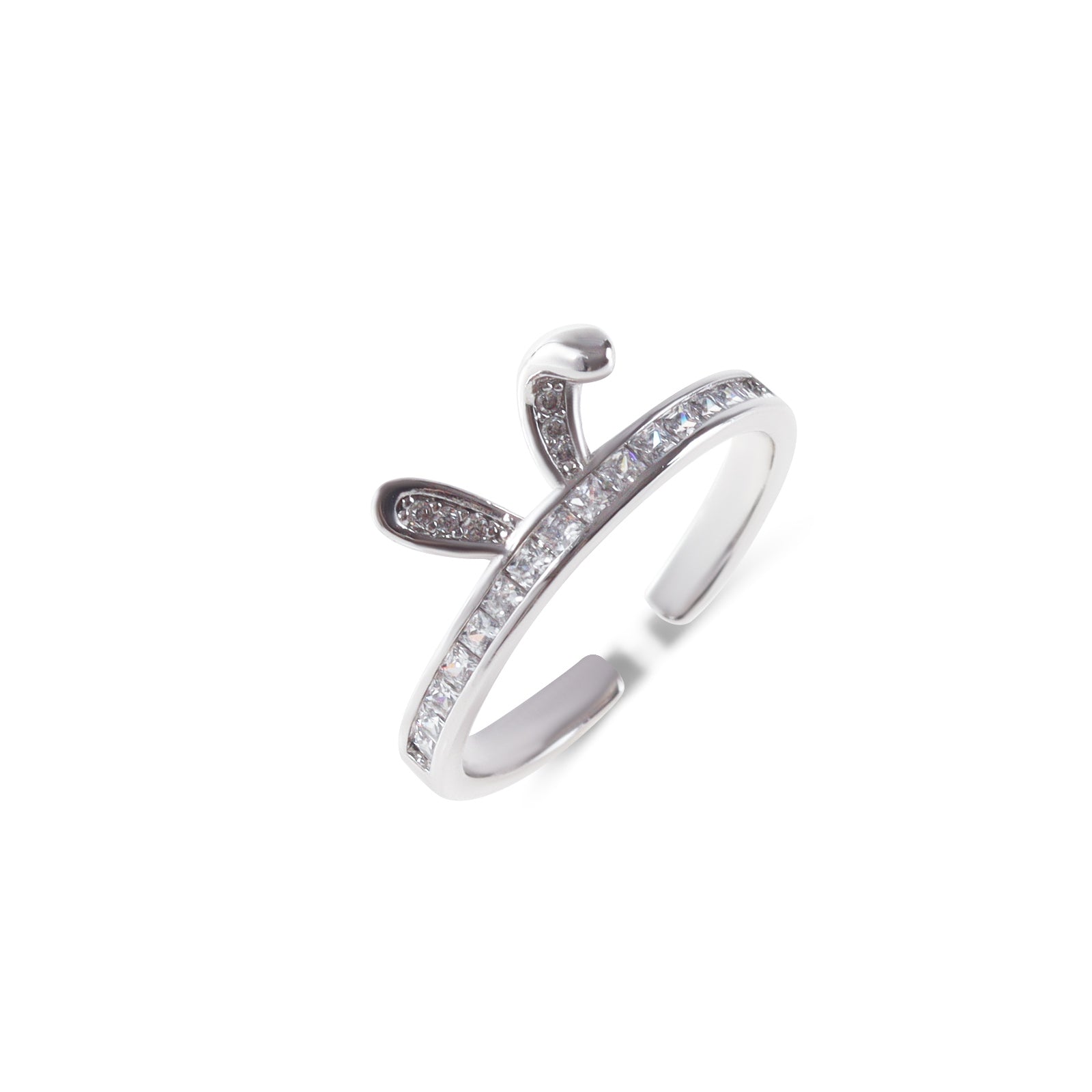 adjustable-ring-bunny-rhinestone-open-ring-silver