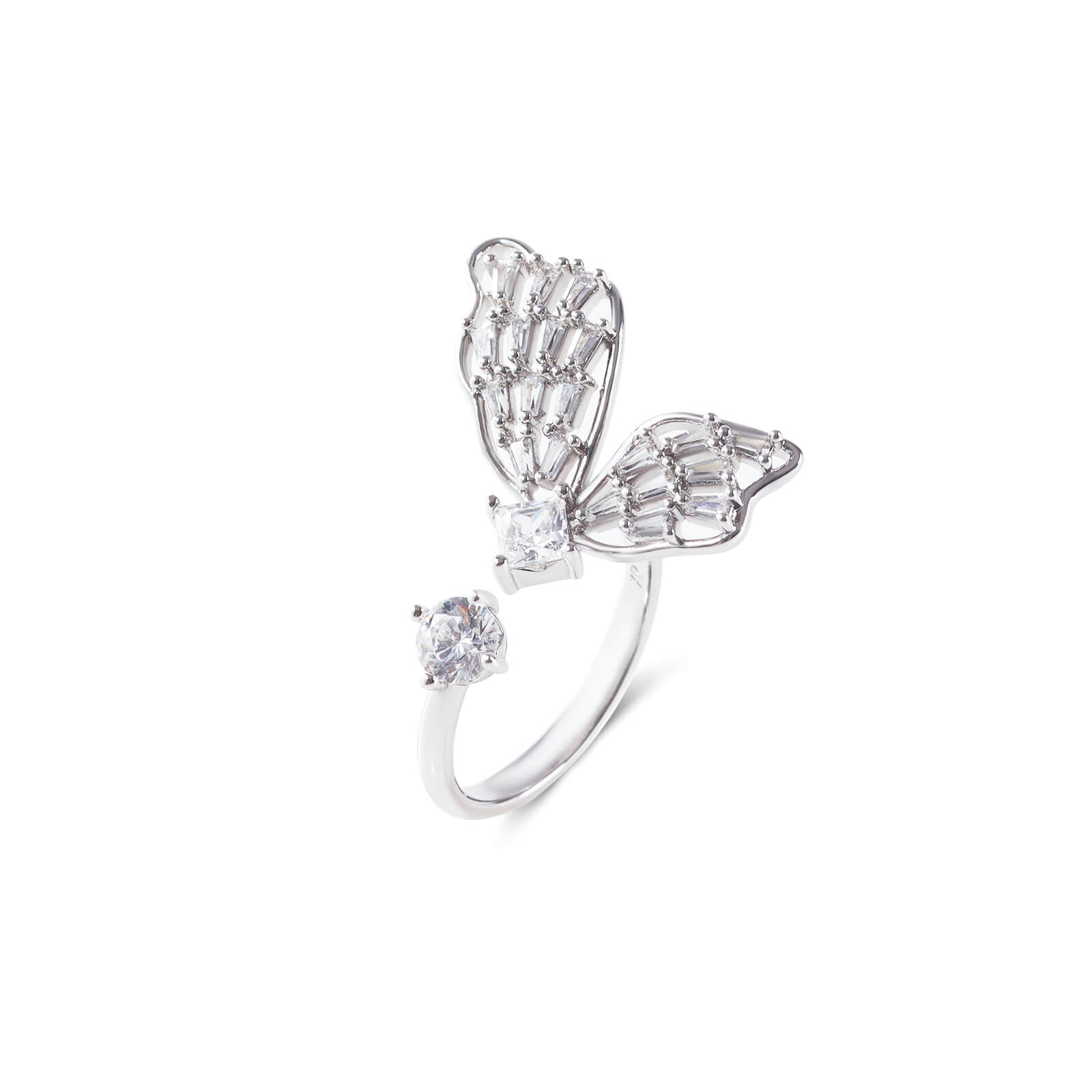 adjustable-ring-wing-rhinestone-open-ring-silver