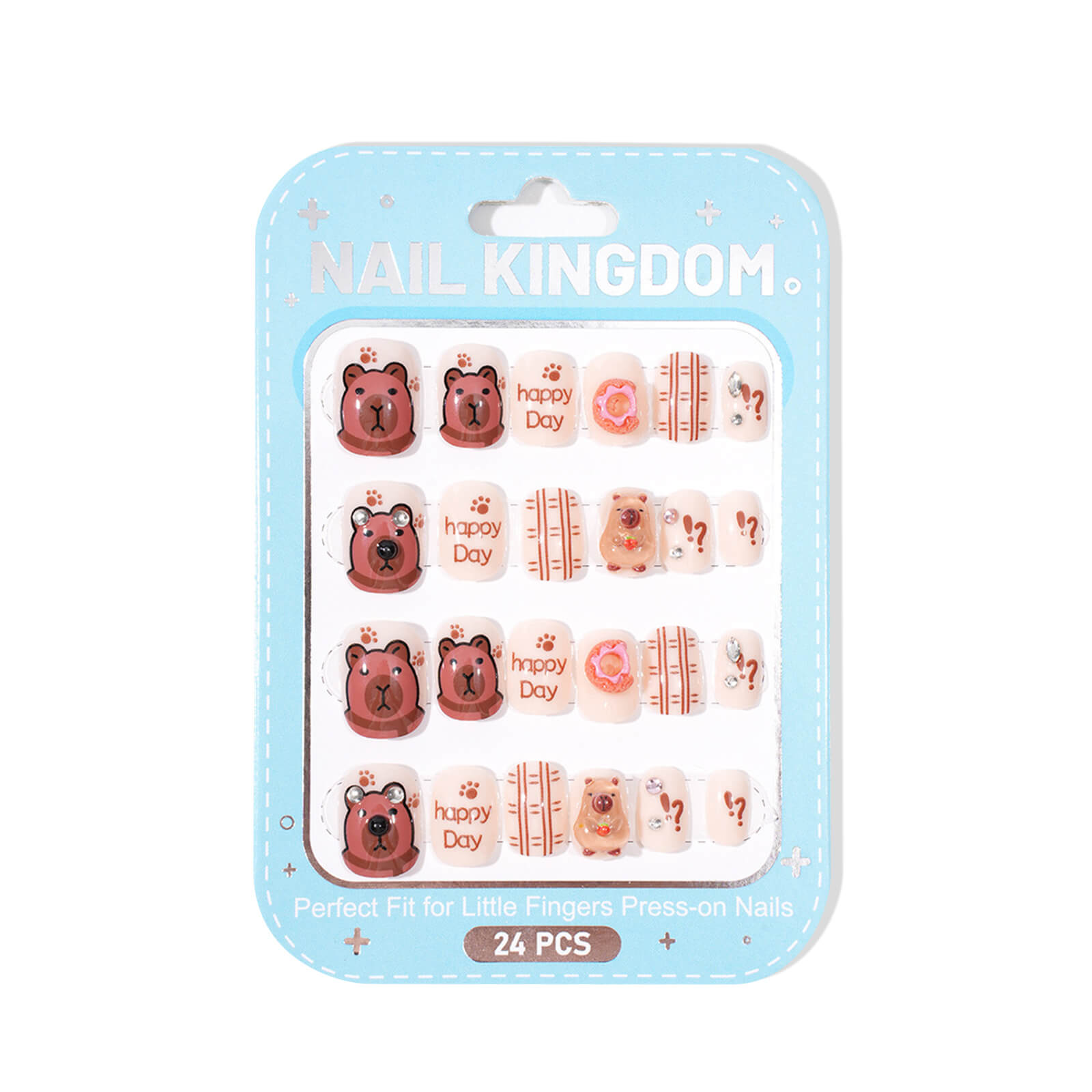 capybara-party-press-on-nails-set