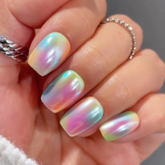 short-colorful-cotton-candy-fake-nail-glazed-rainbow-press-on-nails