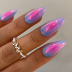 Fancy-chrome-pink-blue-aura-press-on-nails