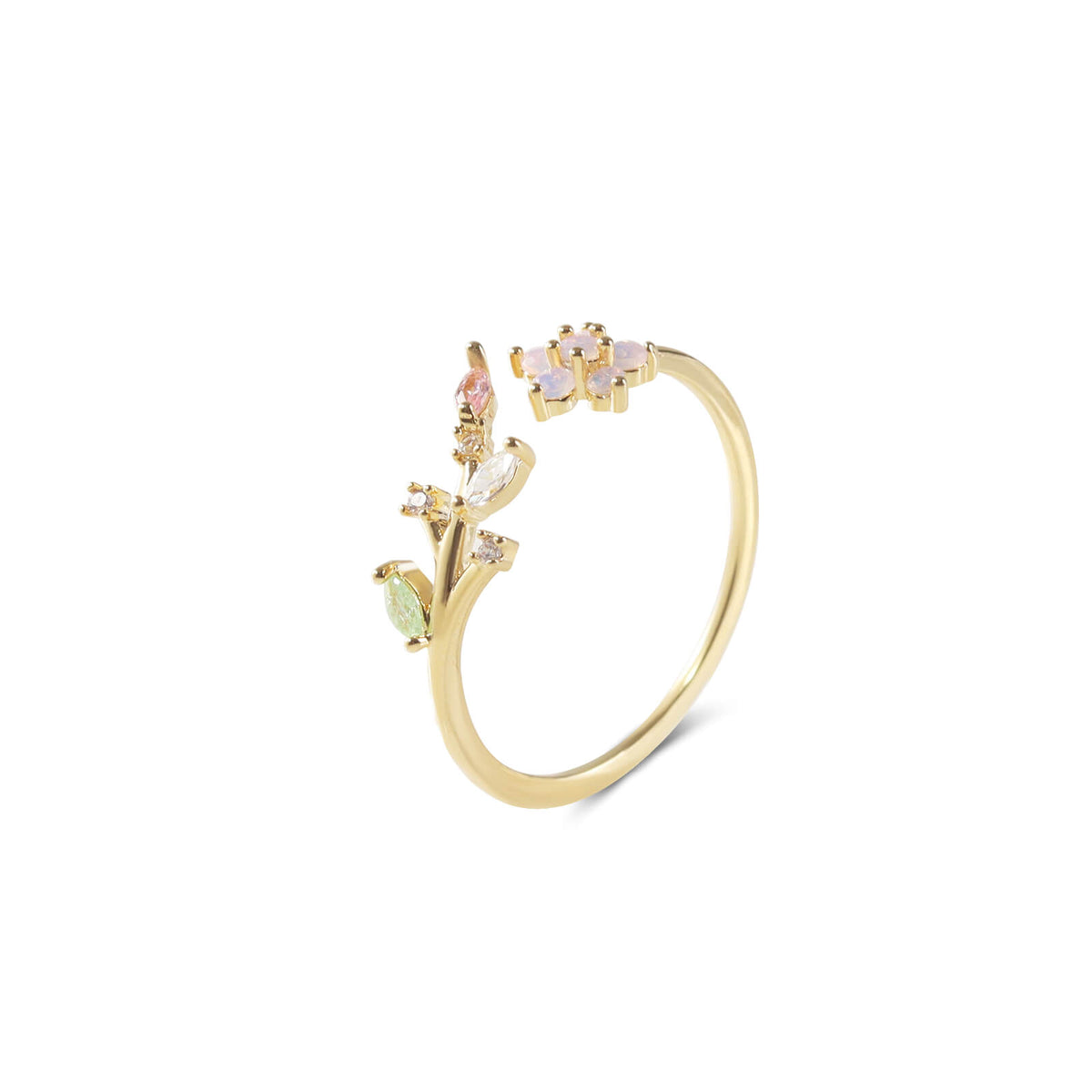 adjustable-ring-bouquet-rhinestone-open-ring-gold