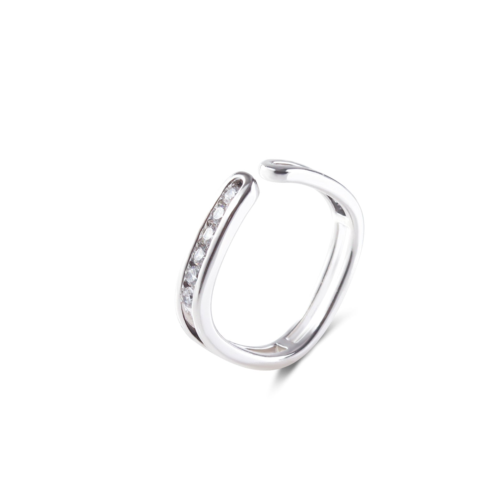 adjustable-ring-square-rhinestone-open-ring-silver