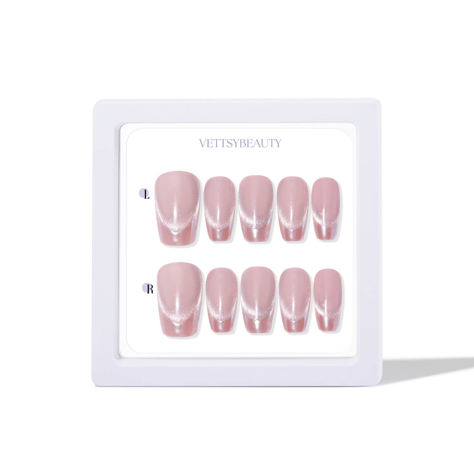 glazed-french-tips-chrome-cat-eye-press-on-nails-display