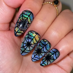 holo-spiderweb-cat-eye-press-on-nails-show