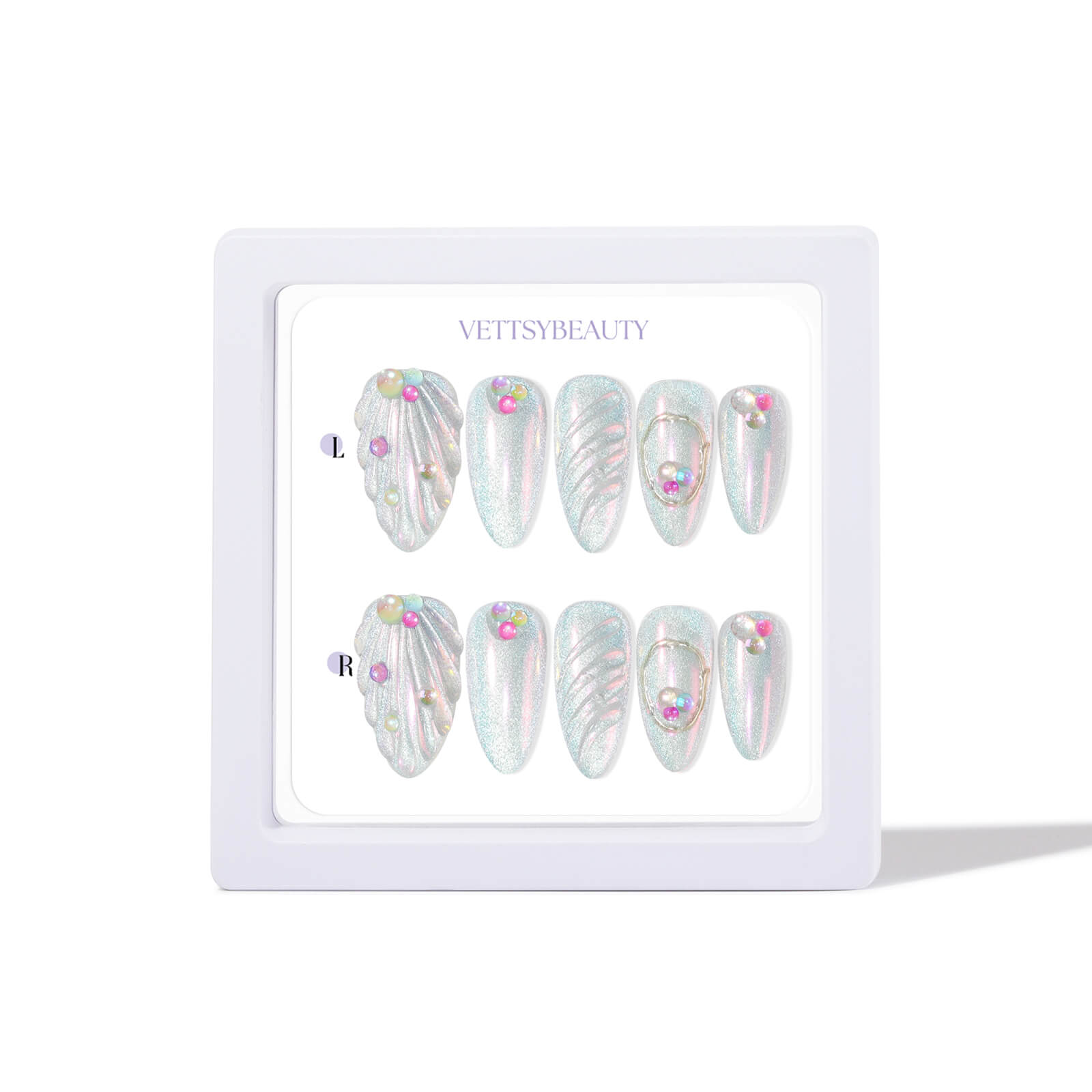 -mermaid-shell-chrome-cat-eye-press-on-nails-hand-show